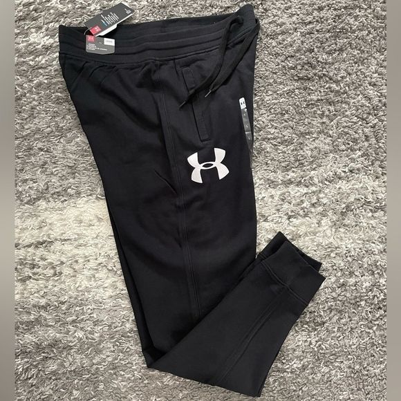 NWT Under Armour Mens Rival Logo Joggers - Picture 1 of 7